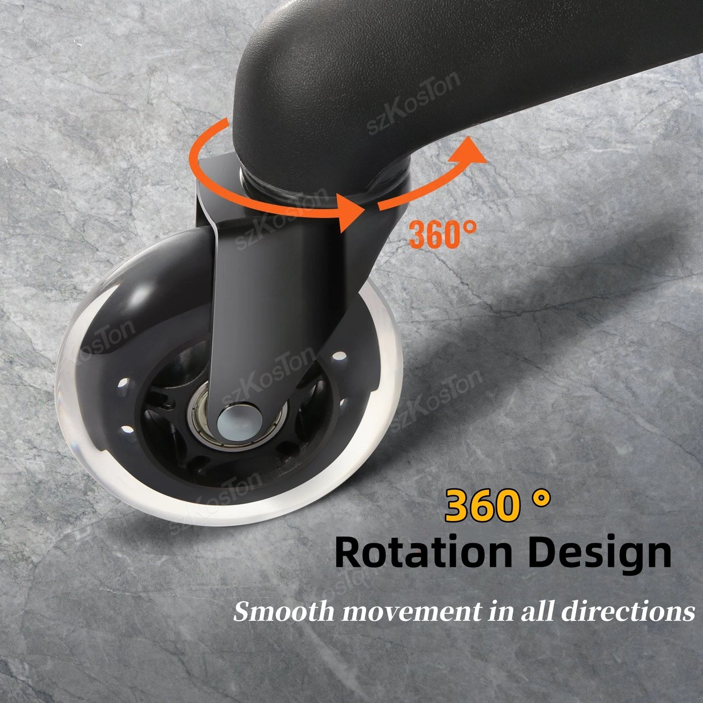 5PCS Office Chair Caster Wheels 360 Degree Swivel Rubber Caster Wheels 10/11mm Replacement Swivel Rollers Furniture Hardware