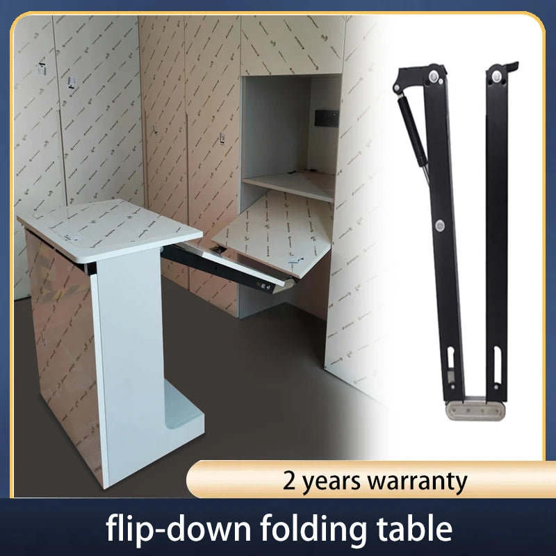 Flip-Down Folding Table Telescopic Multifunctional Dining Table Desk Cabinet Bar Cabinet Furniture Hardware Guide Rail