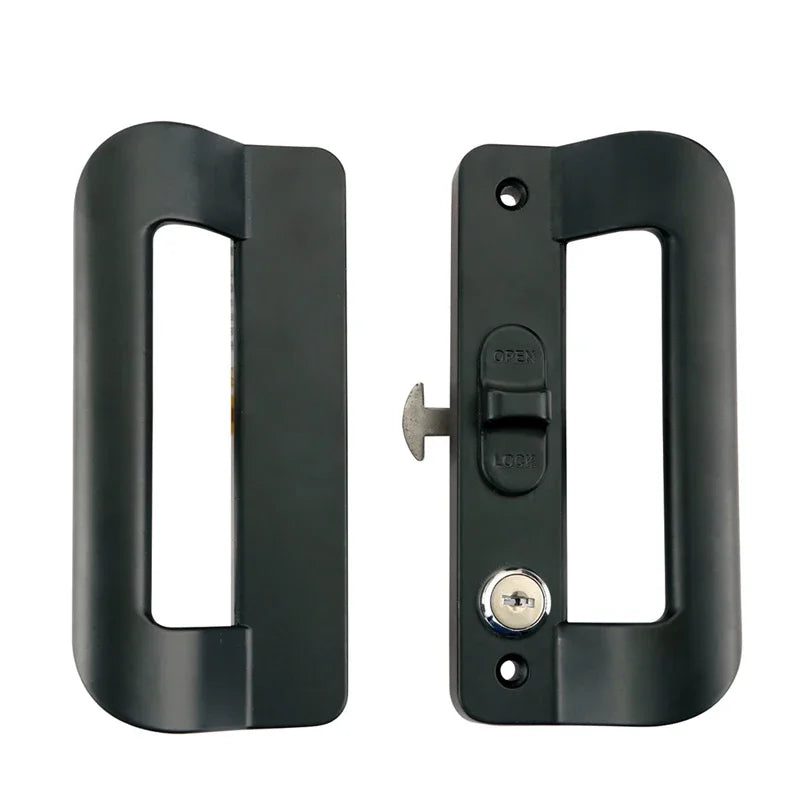 Aluminum Alloy Sliding Door Lock Handle Anti-theft Door Latch locK Door Pull Locks Aluminum Frame Door Home Furniture Hardware