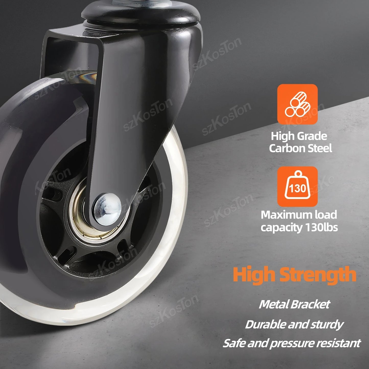 5PCS Office Chair Caster Wheels 360 Degree Swivel Rubber Caster Wheels 10/11mm Replacement Swivel Rollers Furniture Hardware