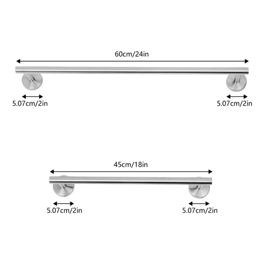 10Pcs Stainless Steel Bathroom Hardware Set Wall Mounted Towel Rail Bar Rack Bathroom Accessories